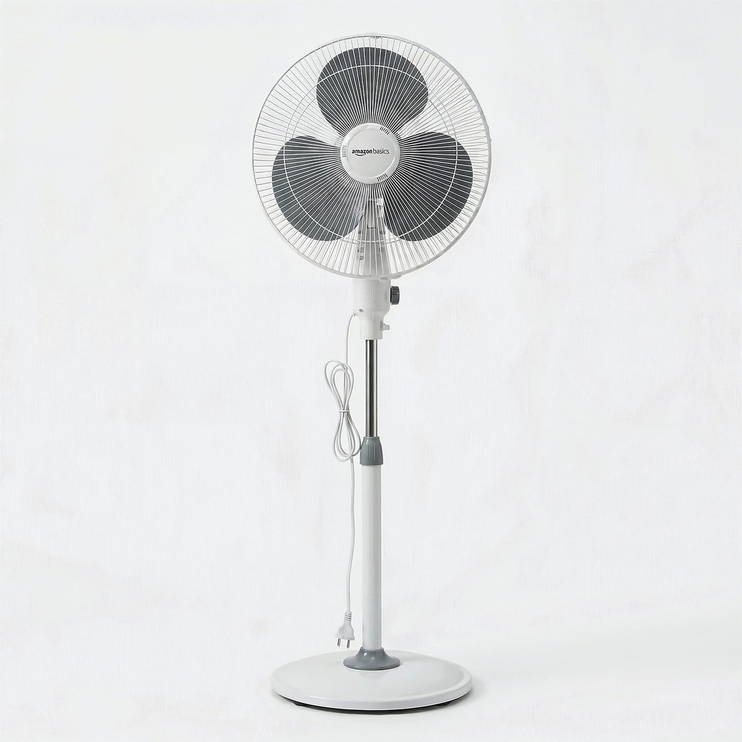Amazon Basics 16-Inch Pedestal Fan with Tilting Head, Grey